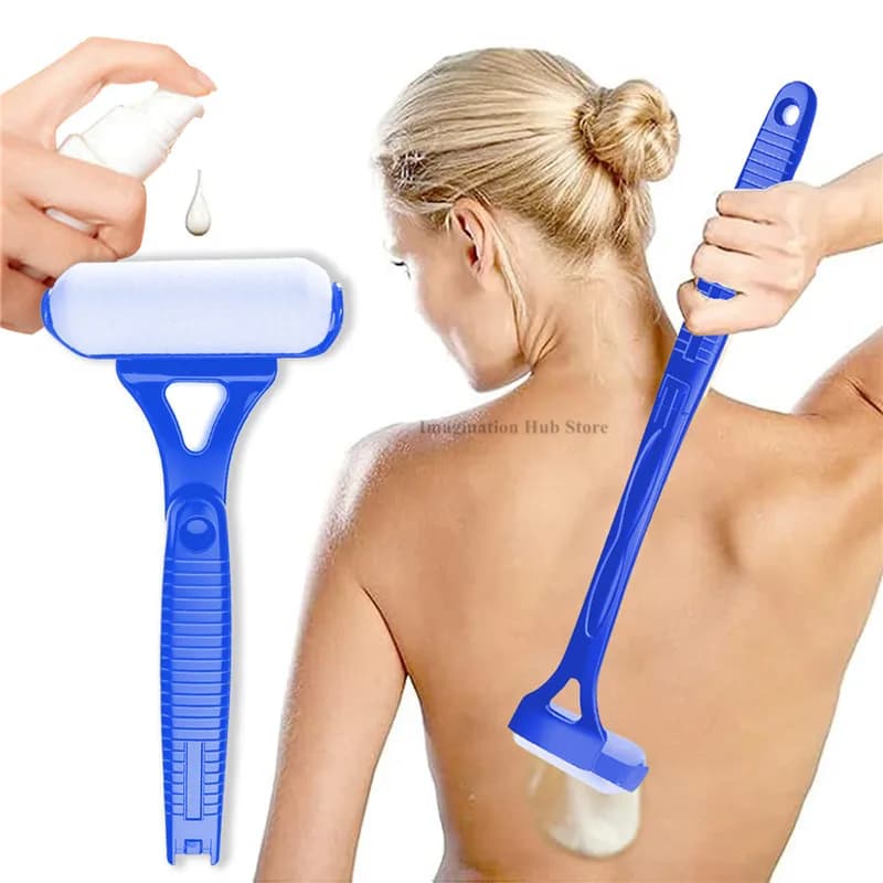 Applicatore pieghevole per lozione schiena con manico lungo, applicatore a rullo per crema solare, strumento multifunzionale per la applicazione di olio su pelle e corpo