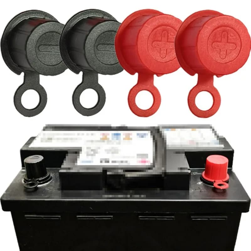 2PCS Universal Auto Battery Terminal Covers Red/Black Protective Caps Waterproof Anti-Corrosion Cover Insulating Battery Post