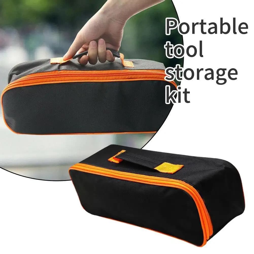 Borsa Porta Attrezzi con Cerniera in 3 Misure, Organizer per Cacciaviti, Pinze, Chiavi e Utensili Manuali/Power Tool per Meccanici e Auto