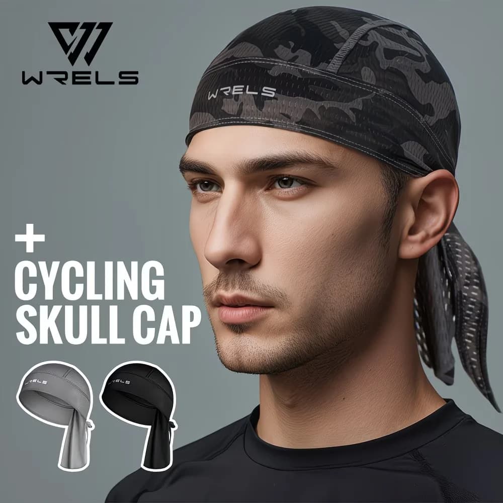 WRELS Sottocasco Rinfrescante Traspirante Anti-sudore, Cappello da Ciclismo Stile Pirata, Leggero ad Asciugatura Rapida per Corsa e Attività Outdoor