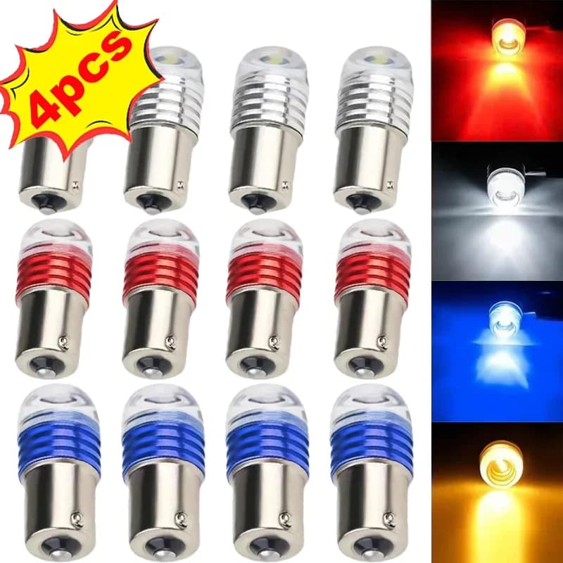 1/4 pezzi stroboscopico lampeggiante luce freno posteriore lampeggiante indicatori di direzione luci a LED universale moto bici lampadina accessori moto auto