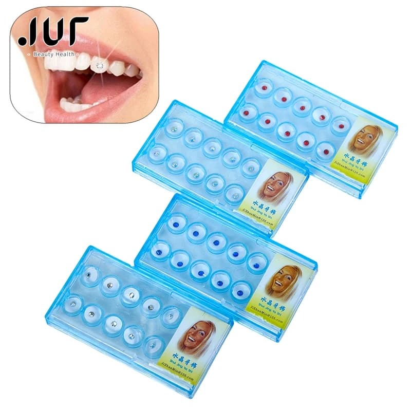 10pcs gems for tooth cutters for acrylic diamonds Jewellery kit for dental material teeth decoration crystal studs for teeth whitening