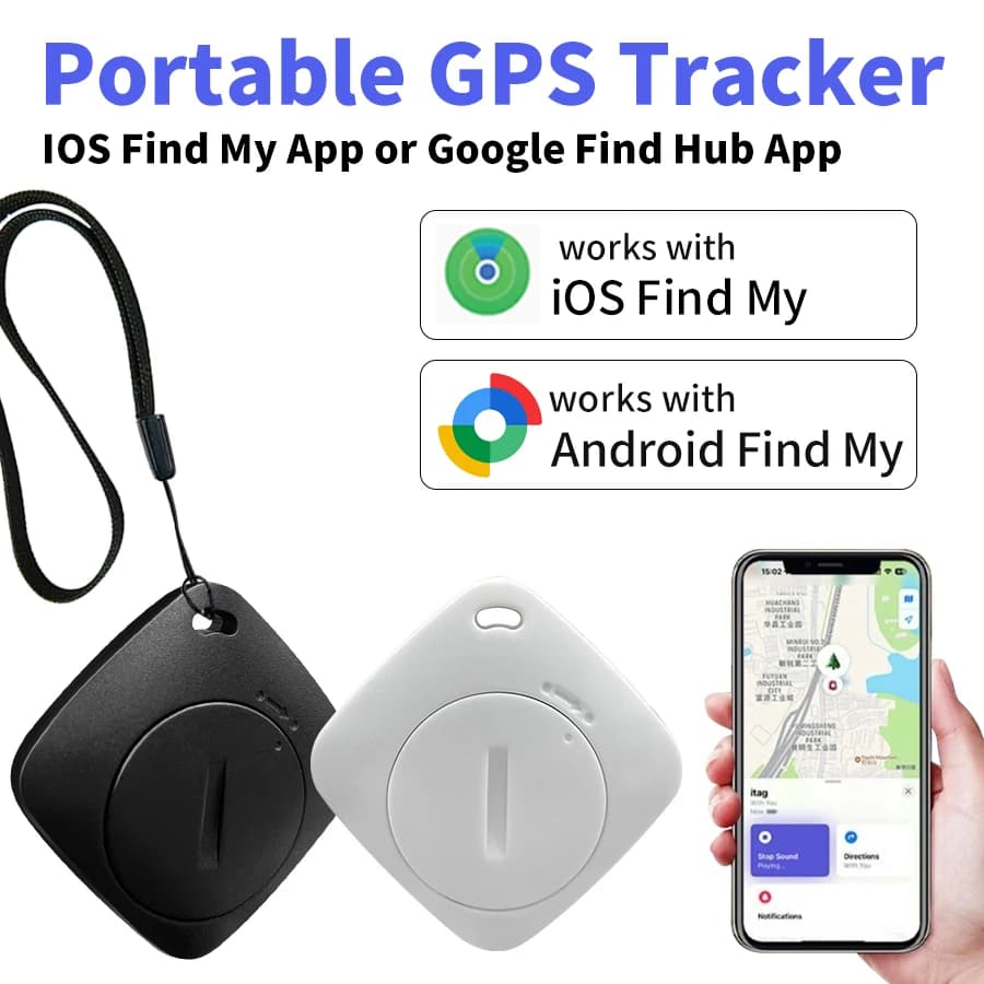 Air Tags Bluetooth GPS Tracker Finder Dispositivo di localizzazione antismarrimento per IOS Android Google Trova la mia app Animali domestici Portachiavi Localizzatore di bagagli