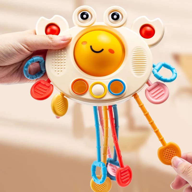 Granchio Giocattolo Per Bambini Montessori Sviluppo Sensoriale Giocattoli Educativi Tirare La Stringa Dito Afferrare Formazione Apprendimento Precoce Giocattolo Dentizione