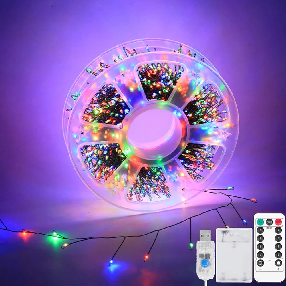 Petardo LED Tessitura Fata Luce 1.5m 3m 9m 5V DC USB Alimentato a batteria 13 tasti Telecomando per Matrimonio Natale Decorazioni per la casa