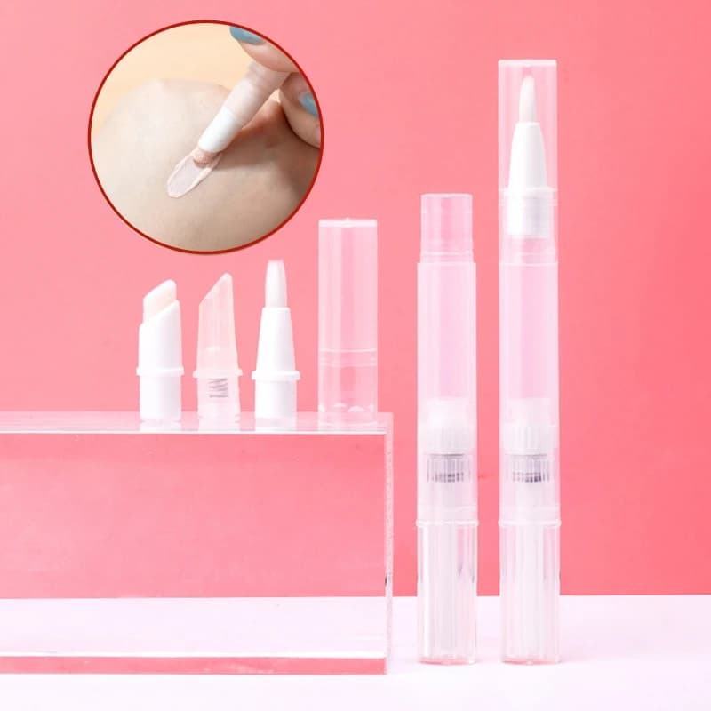 Empty 3ml/5ml liquid foundation pen rotary makeup bottle with portable travel reusable bottle brush