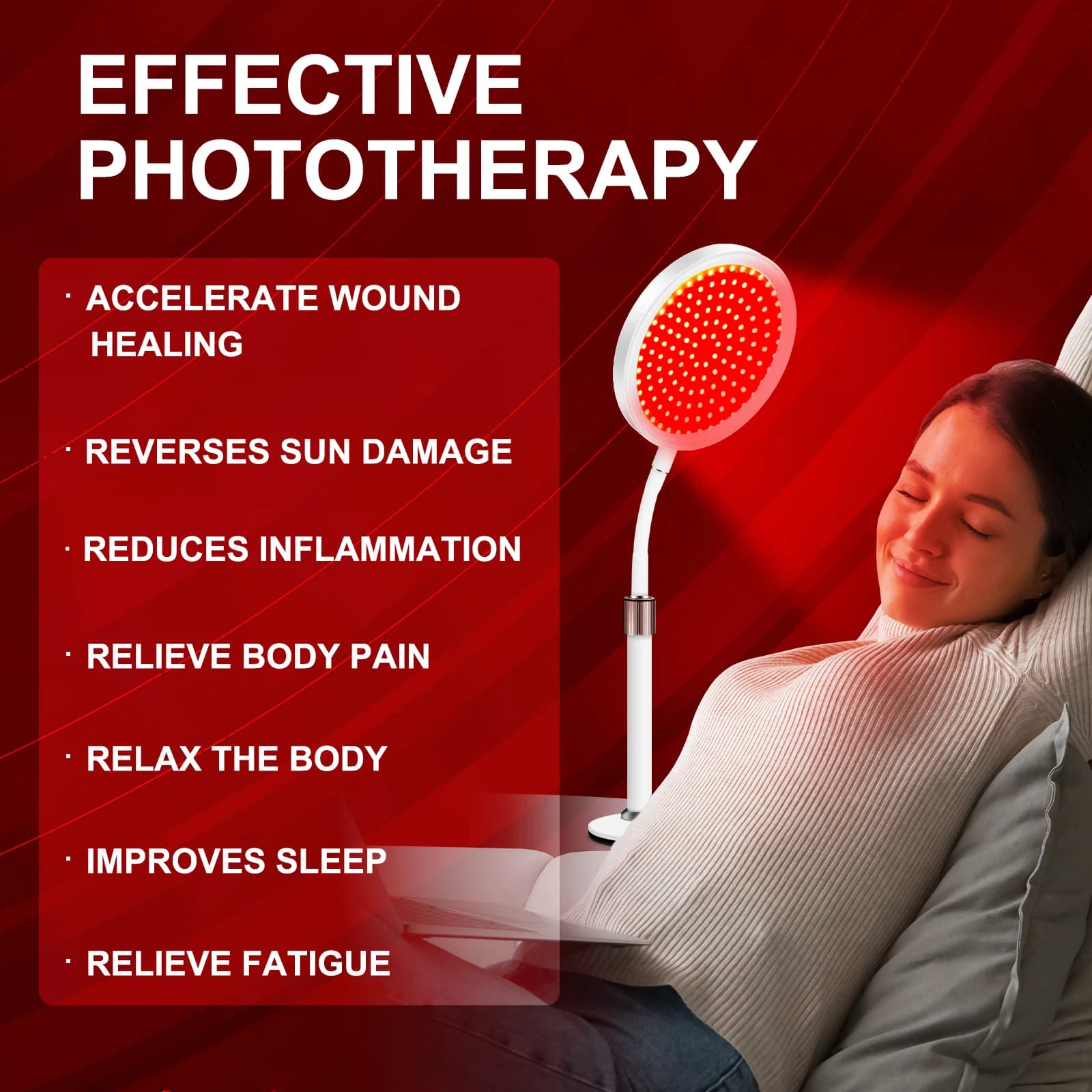 Clinically produced double wavelength lamp: 660 nm and 850 nm for collagen enhancement and skin repair"
