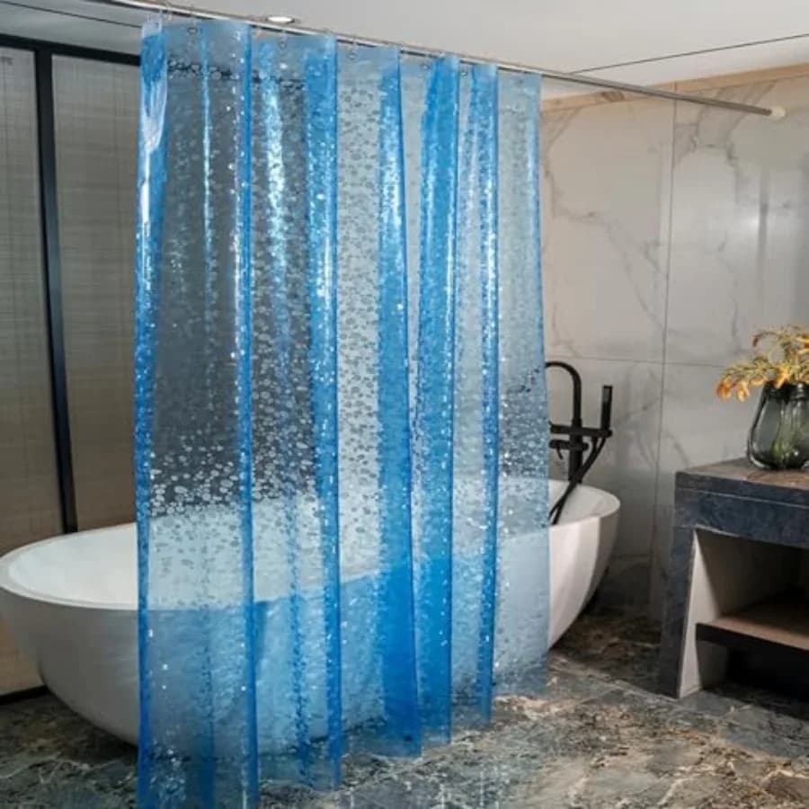 Shower Curtain Liner, 100% Waterproof Eva Shower Curtains with 3 Duty Heavy Bottom Magnets and 12 Rust Proof Grommets, 72x72 We