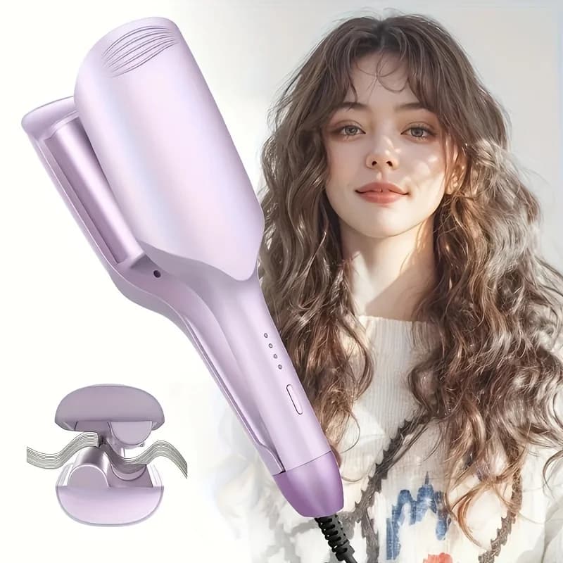 Ferro arricciacapelli dal design antiscottatura da 32 mm/1,26 pollici con effetto ondulazione dell'acqua per riccioli a onde grandi - bastoncino per capelli dallo styling facile con 4 temperature