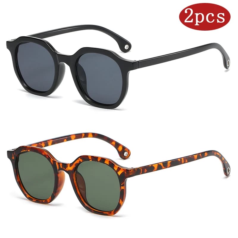 Escursionismo 1/2 set moda occhiali antiluce rotondi con montatura piccola donna designer di marca parasole tonalità esterne occhiali popolari