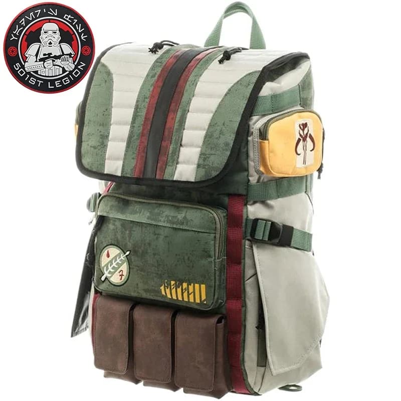 Disney Stars Boba Fett Mandalorian Wars Zaino per laptop da uomo di grande capacità Borse da viaggio vintage Borsa da scuola per ragazzi anime