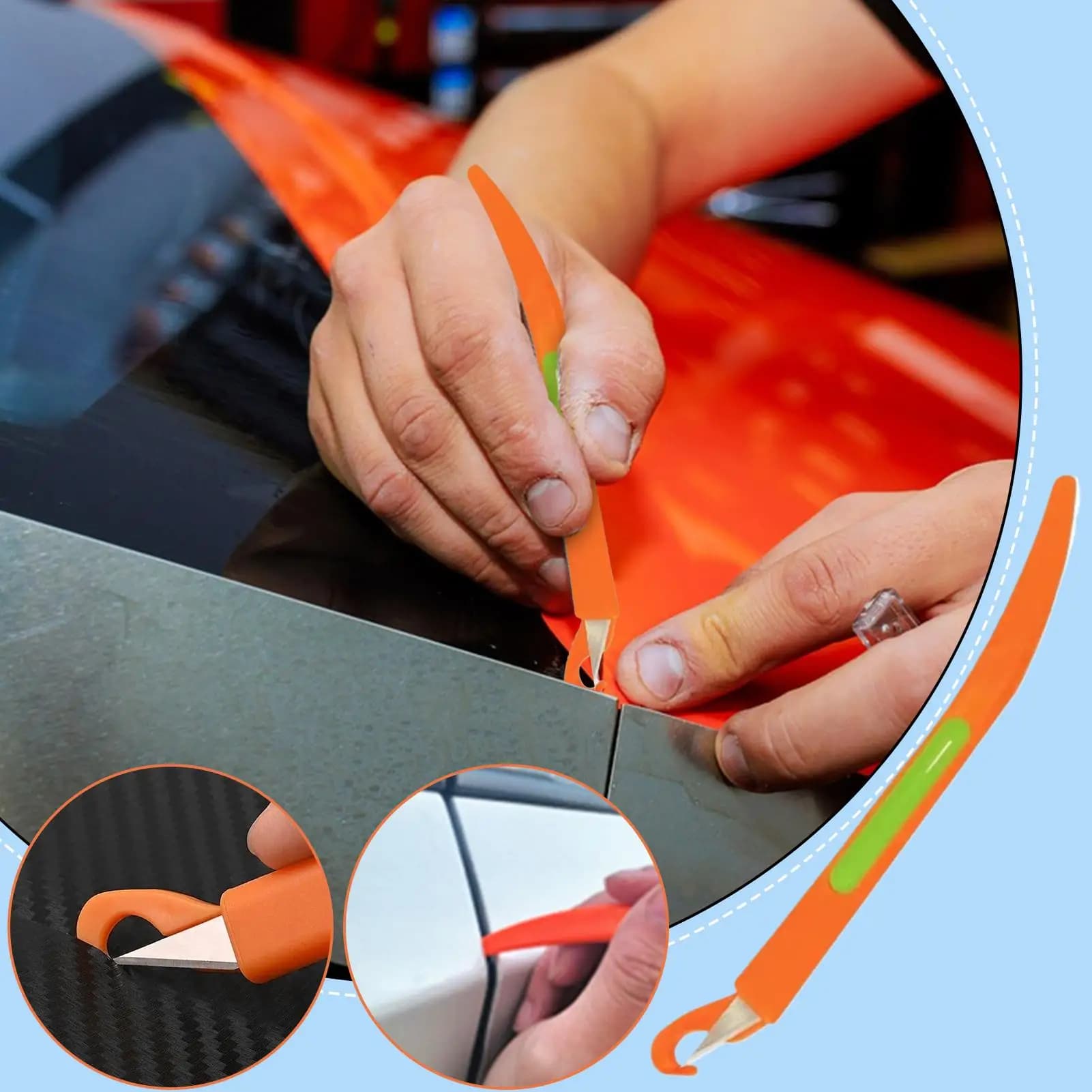 Taglierina per protezione artigianale di sicurezza Magnete Coltello in vinile Avvolgimento per auto Confezione di pellicole in carbonio Carta da parati Strumento aperto Adesivo per tinta per finestre Strumento per tagliare decalcomanie