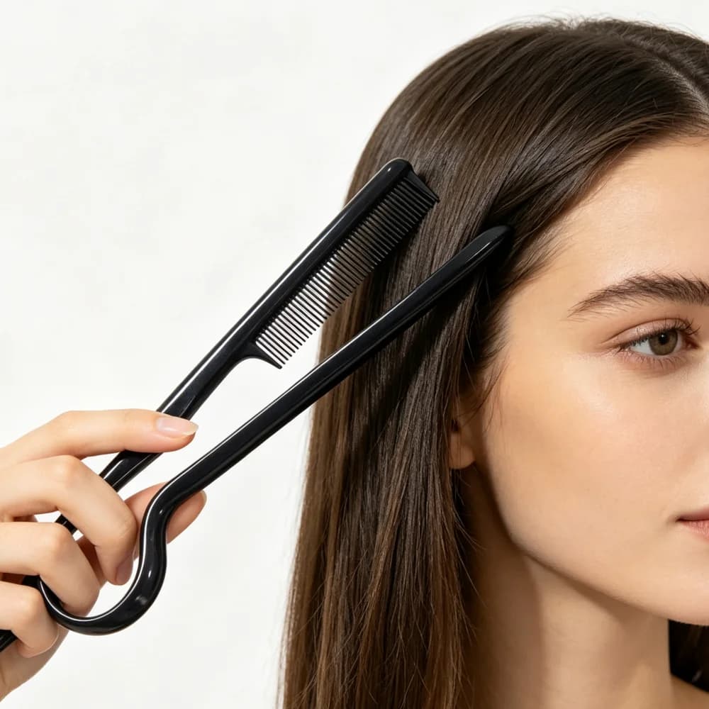 V-Pettine hairdresser comb for unsorted hair Smooth finishing Steak comb - Hair styling tool Special clip for hair wigs