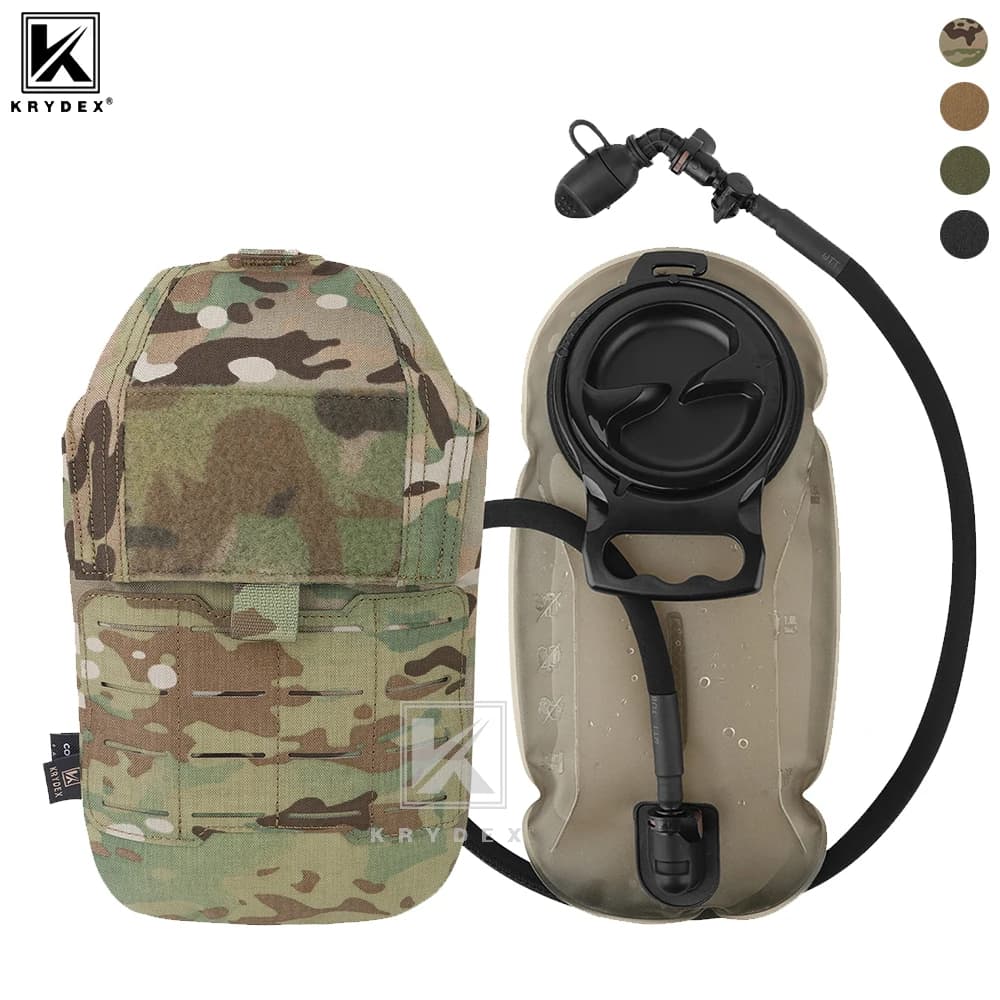 KRYDEX Tattico 1.5L 50oz Low Profile Hydrating Bag, MOLLE Hydrating Door, Water Bag, Outdoor Hiking Accessories
