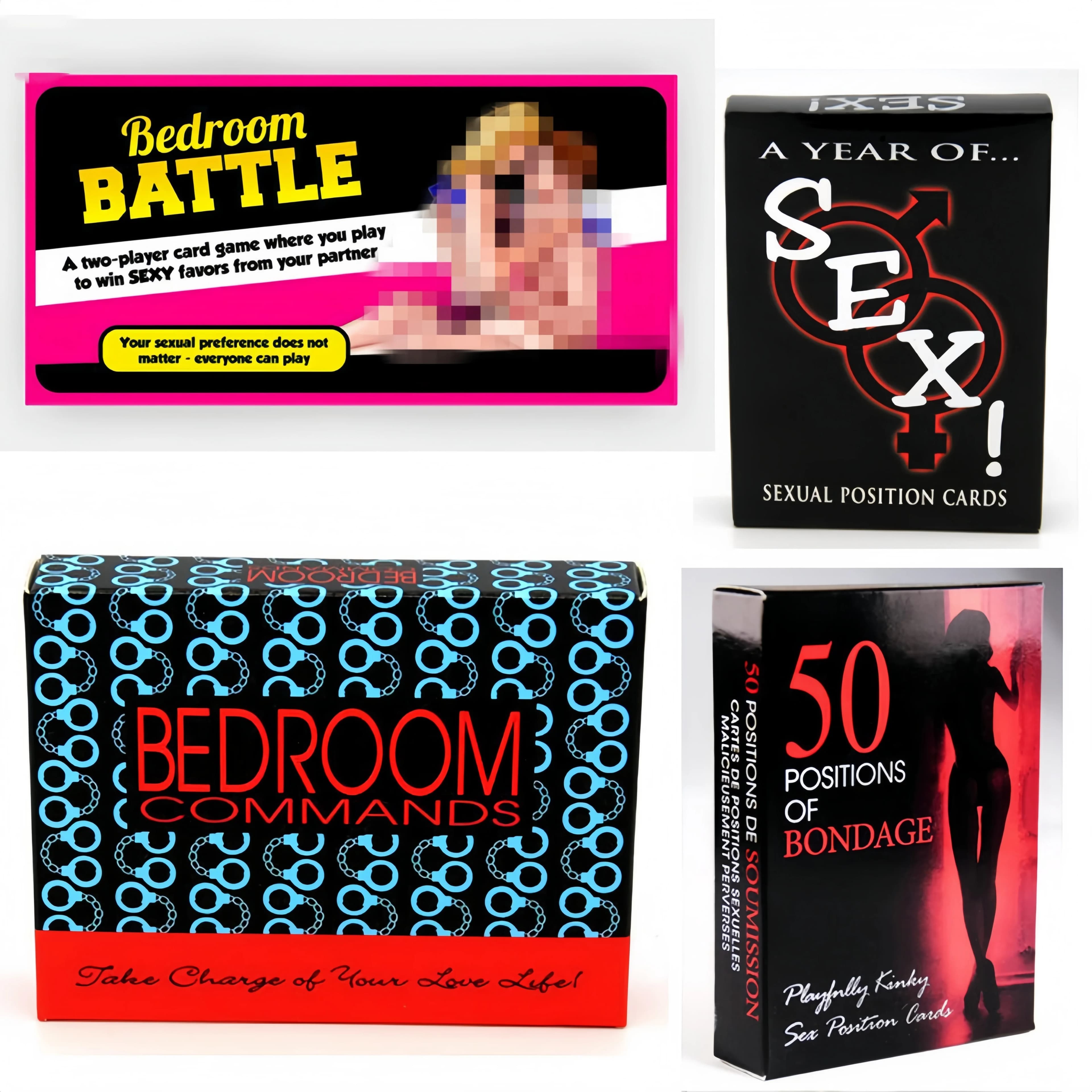 Un anno di posizione sessuale Poker per coppia Carta da gioco Posa Coppia Camera da letto Conmand Carte da gioco per sesso ubriaco o fai con confezione regalo con foto