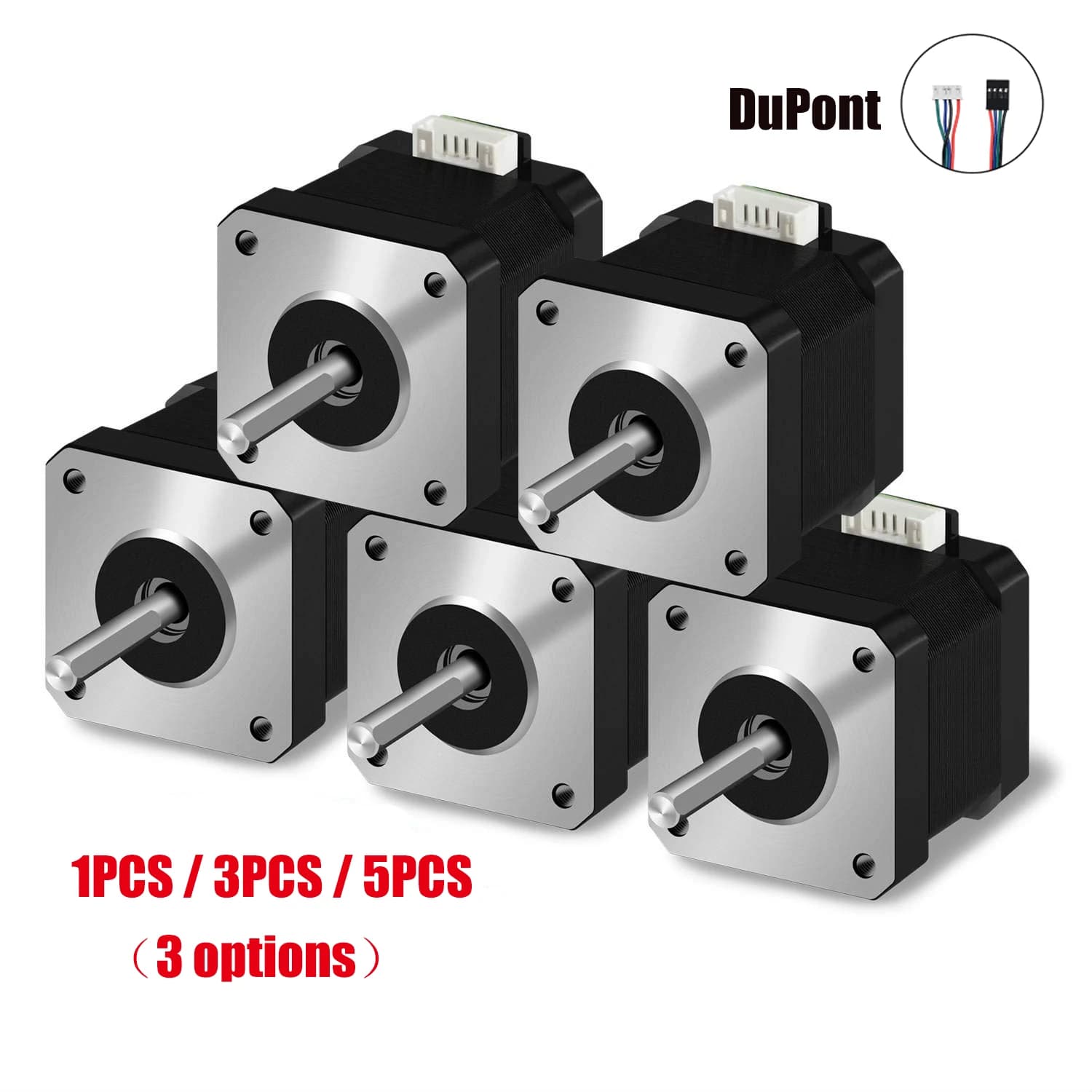 Step-by-step motor 17HS4401 for Cnc engraving machine 3D printer parts Nema17 4 derivations 42Bygh 1.5A with Dupont line for 3D printer